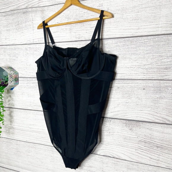 Torrid Black Sheer Mesh Strappy Bodysuit Lingerie Size 4X - Picture 5 of 12